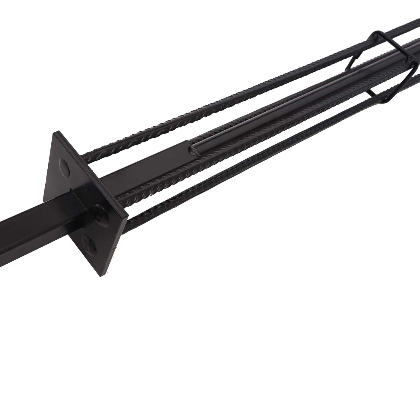 Cosmo Casa - Grondanker voor WPC-scherm Sarthe - Aluminium Paal - Grondanker - Gegalvaniseerd Rondijzer