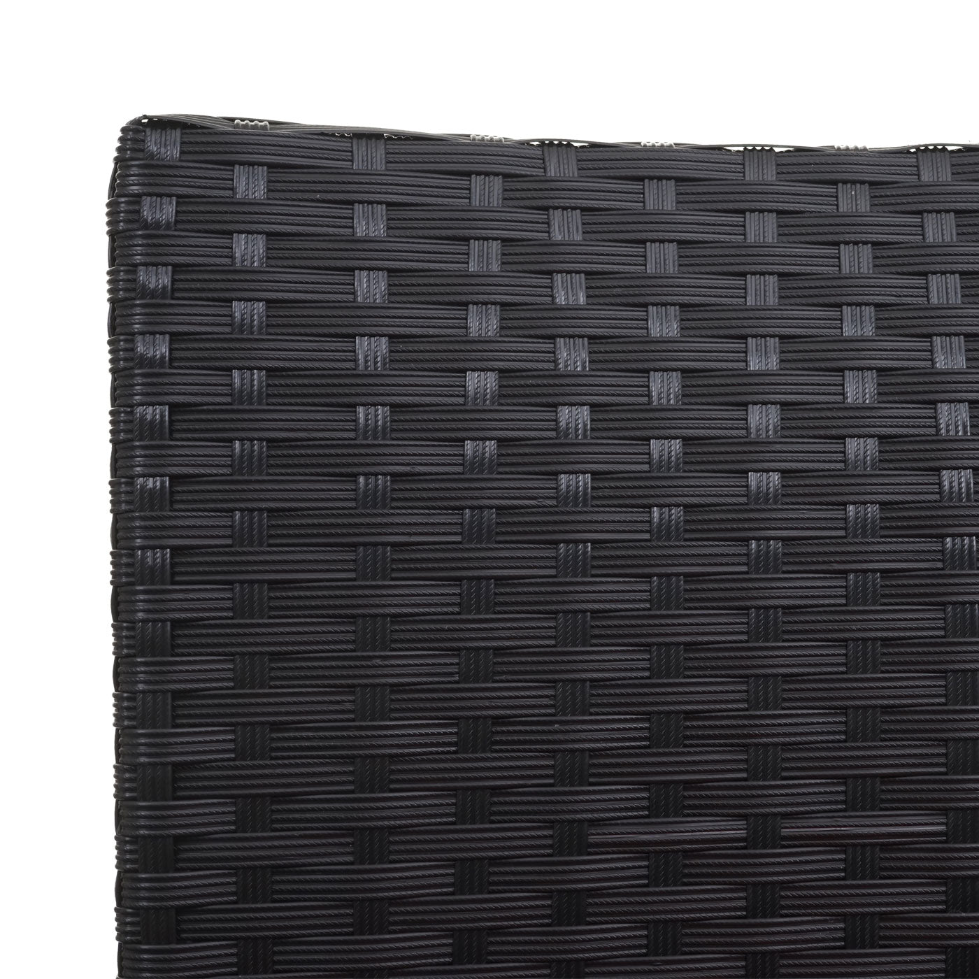 Cosmo Casa - Tuinbank - Polyrotan Bank met Tafel - Staal en Kussen - Zwart met Terracotta