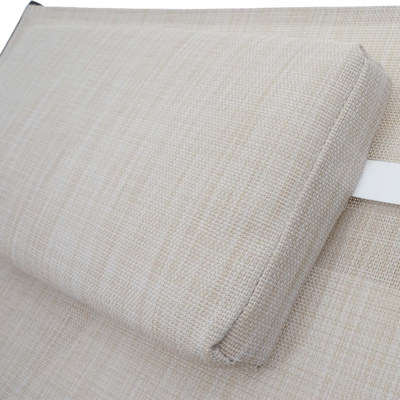 Cosmo Casa - Savannah Ligstoel - Relaxstoel - Tuinligstoel - Polyrotan - Antraciet met Crèmewitte Hoes