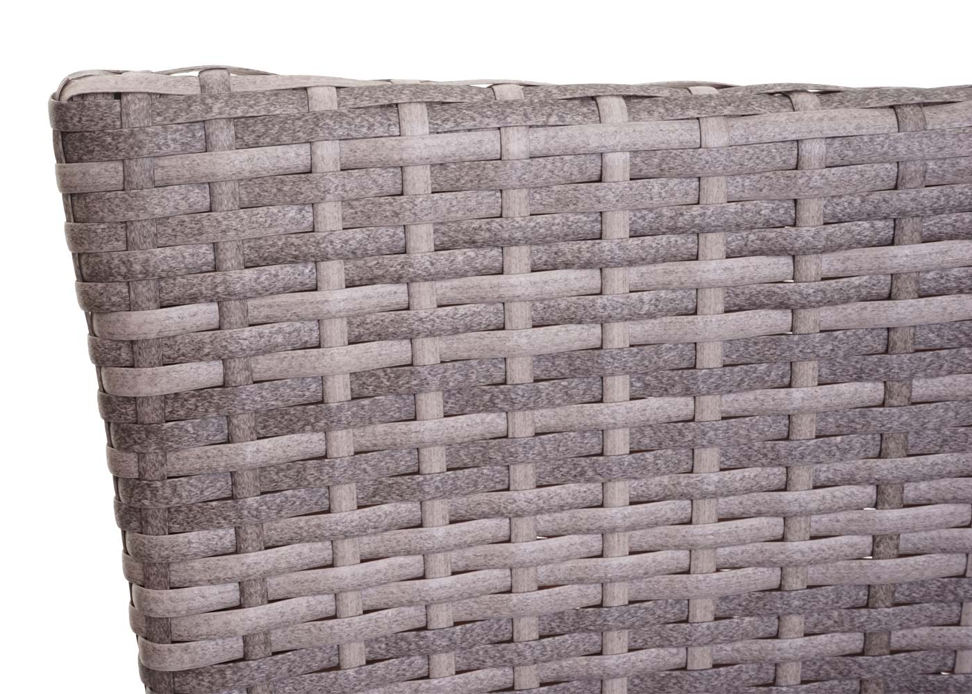 Cosmo Casa - Set van 2 polyrotan stoelen - Balkonstoel tuinstoel - Stapelbaar - Grijsbruin met donkergrijs kussen