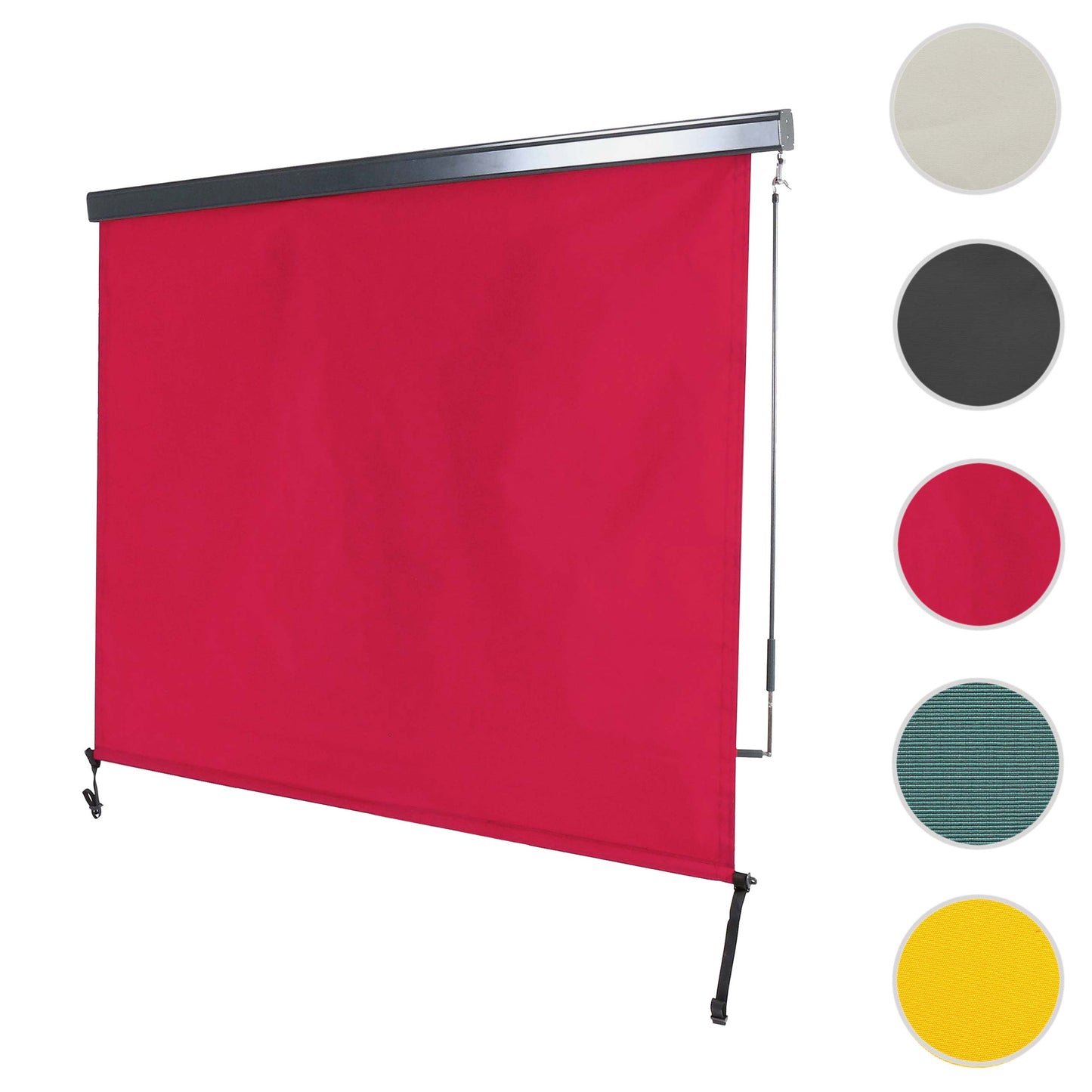 Cosmo Casa - Verticale zonwering - Privacyscherm buiten - Rolgordijn UV-werend 50 doek - 250x180cm - Bordeauxrood
