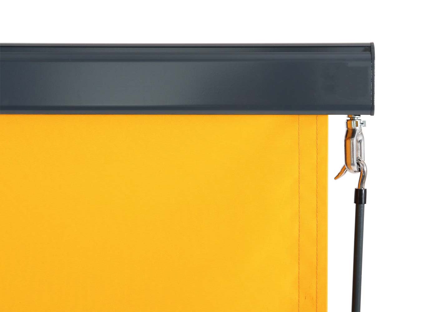 Cosmo Casa - Verticale zonwering - Privacyscherm buiten - Rolgordijn UV-werend 50 doek - 250x180cm - Geel