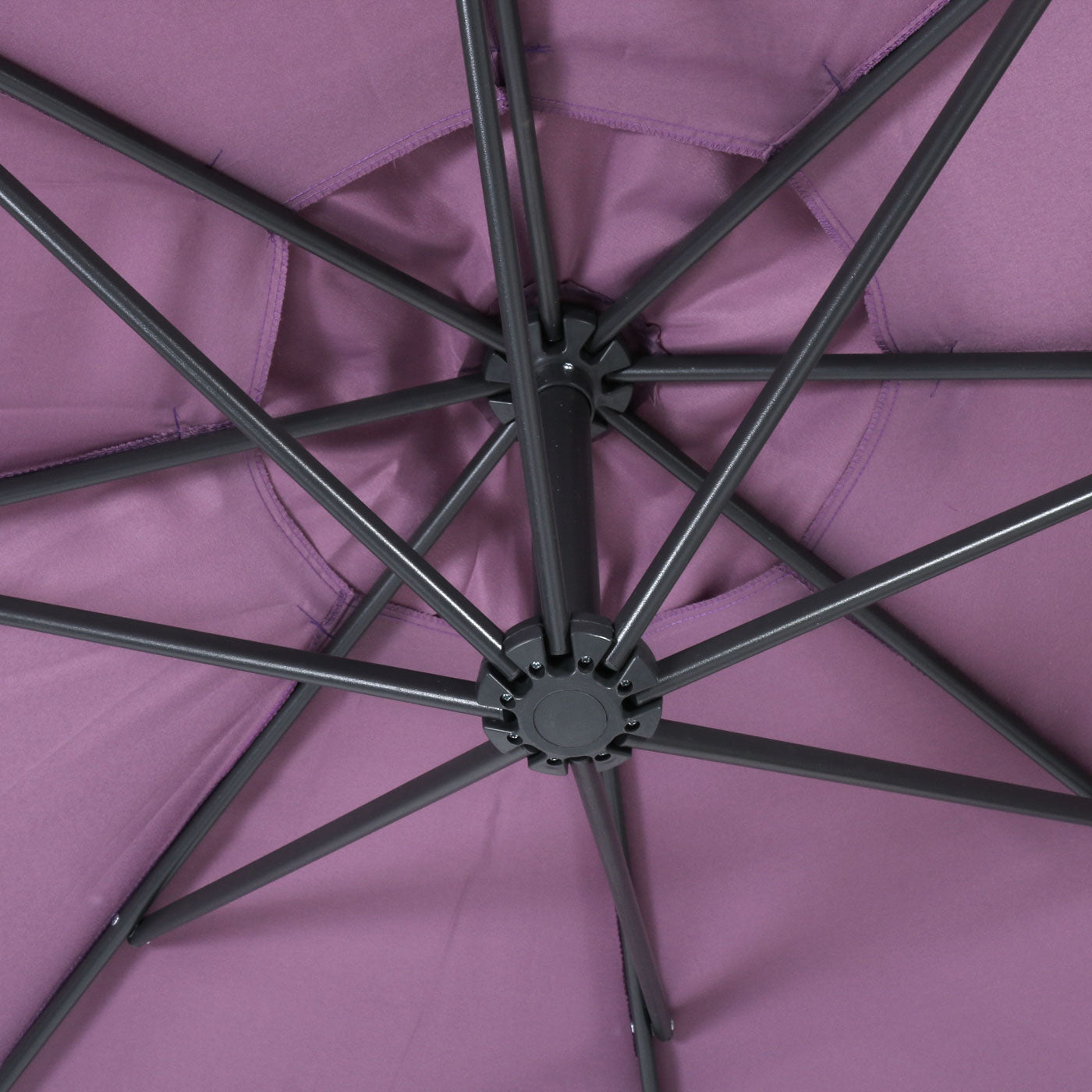 Cosmo Casa - Acerra zweefparasol - Zonwerende parasol - 3m kantelbaar - Polyester staal - 11kg - Lavendelrood zonder voet