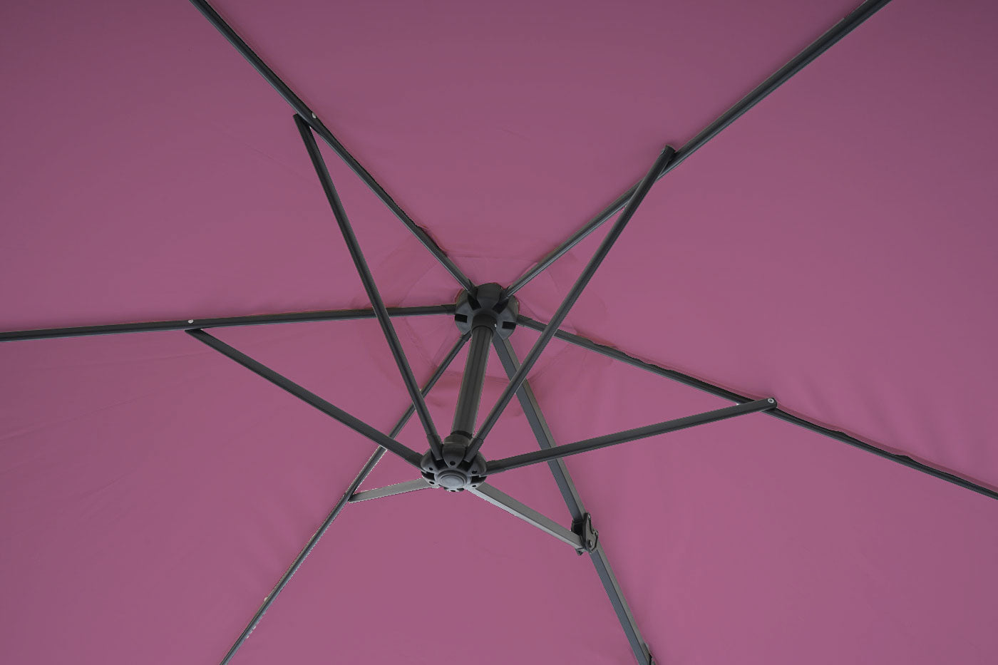 Cosmo Casa - Casoria zweefparasol - 3m kantelbaar - Polyester aluminium/staal - 9kg - Lavendelrood