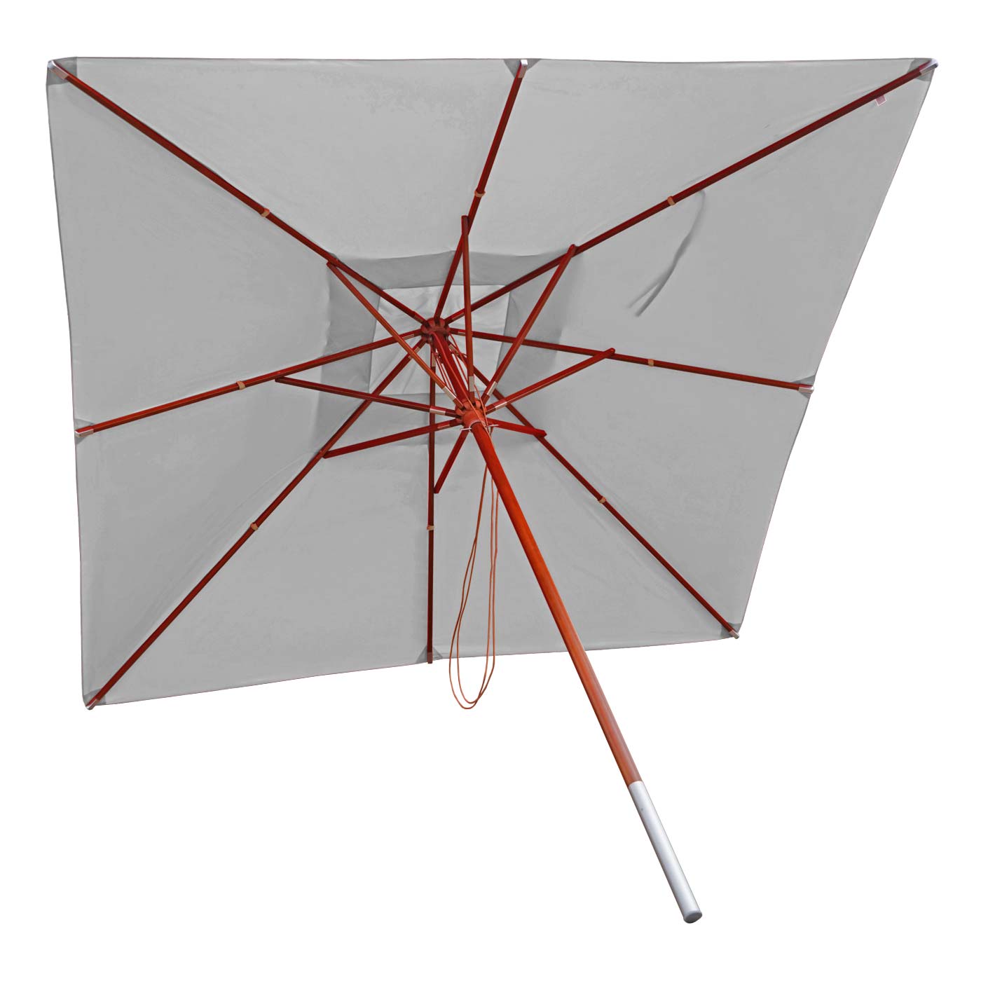 Cosmo Casa - Tuinparasol - Horeca Parasol Vierkant - Polyester en Hout - Lichtgrijs