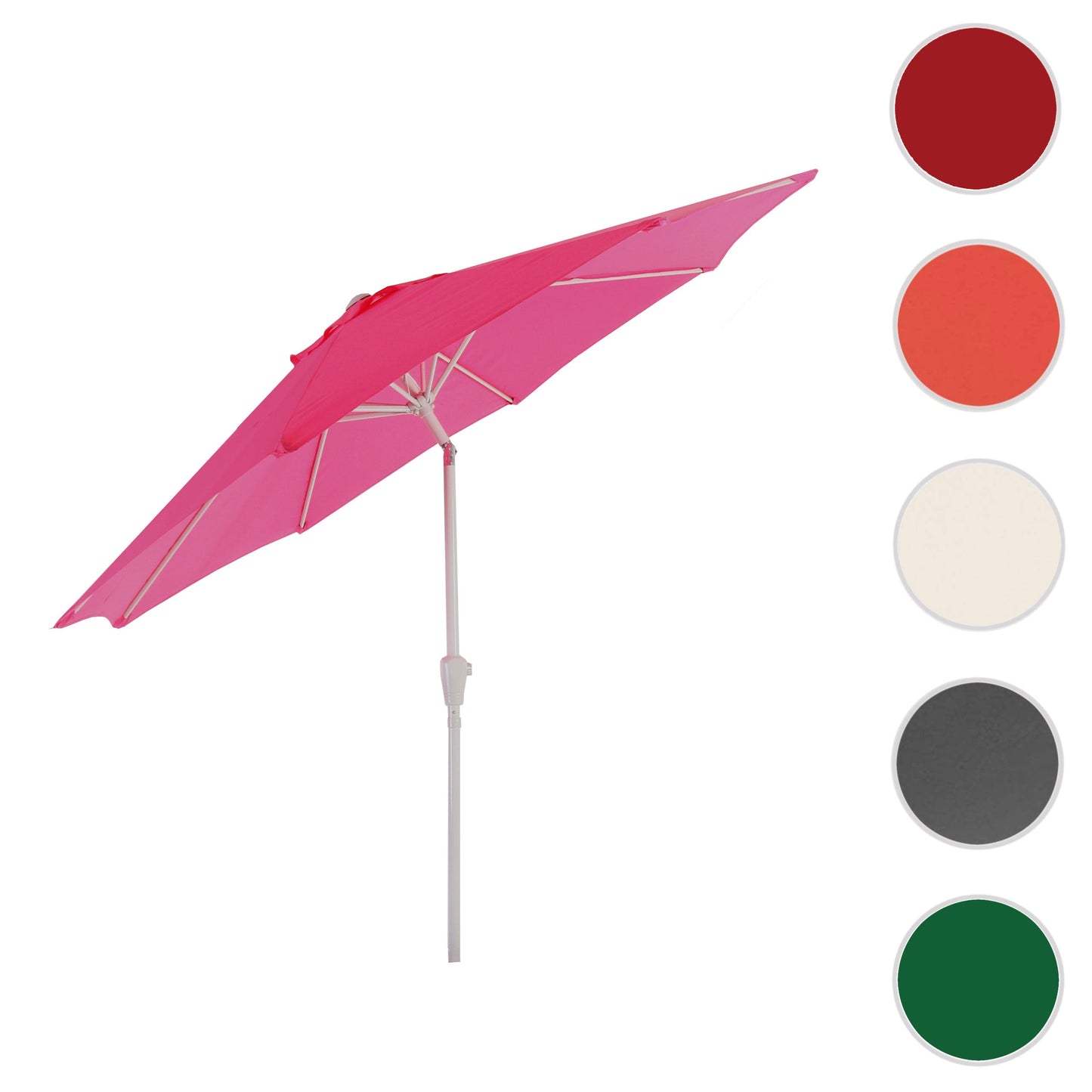 Cosmo Casa - Parasol - Tuinparasol - 3m kantelbaar - Polyester aluminium - 5kg - Roze