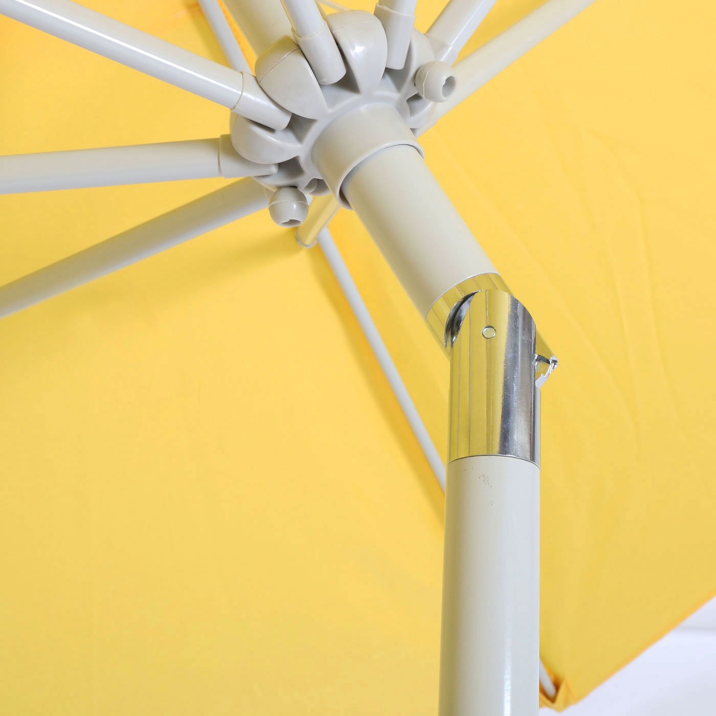 Cosmo Casa - Parasol - Tuinparasol - 2,7m Kantelbaar - Polyester Aluminium - 5kg - Geel