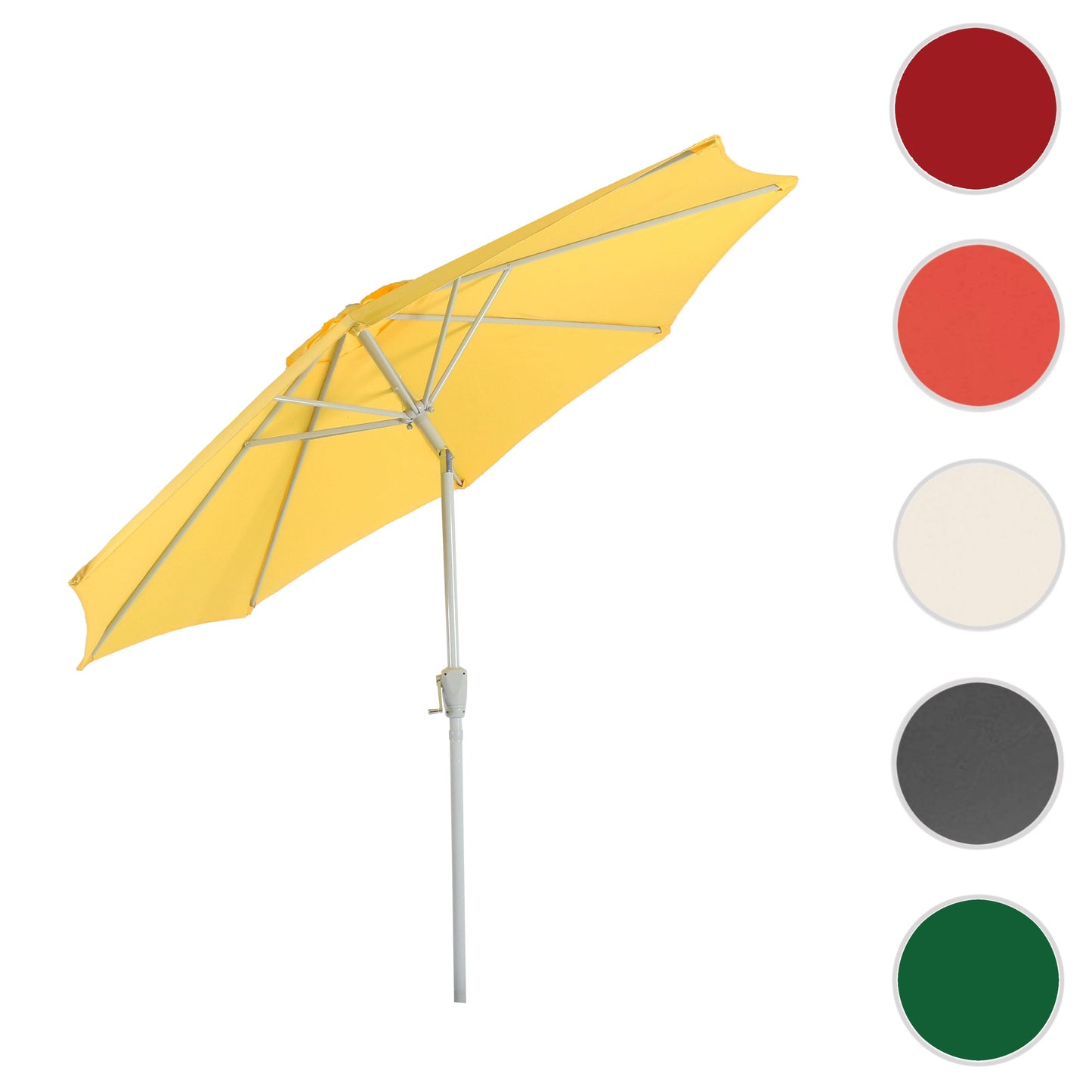 Cosmo Casa - Parasol - Tuinparasol - 2,7m Kantelbaar - Polyester Aluminium - 5kg - Geel