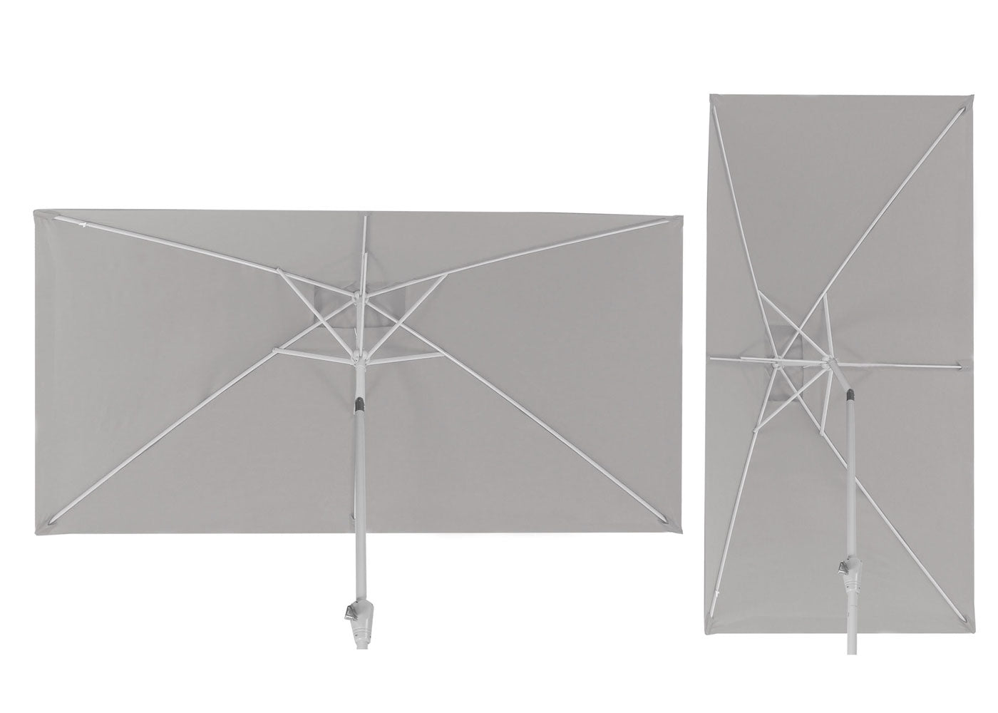 Cosmo Casa - Parasol - Tuinparasol - 2x3m rechthoekig kantelbaar - Polyester aluminium - 4,5kg - UV-bescherming 50+ - Terracotta