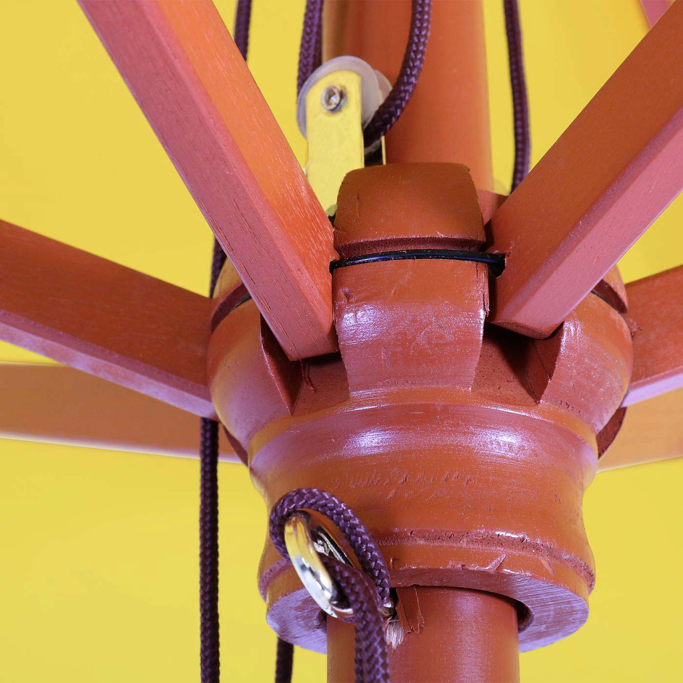 Cosmo Casa - Florida parasol - Tuinparasol marktparasol - 3m - Polyester hout - Geel