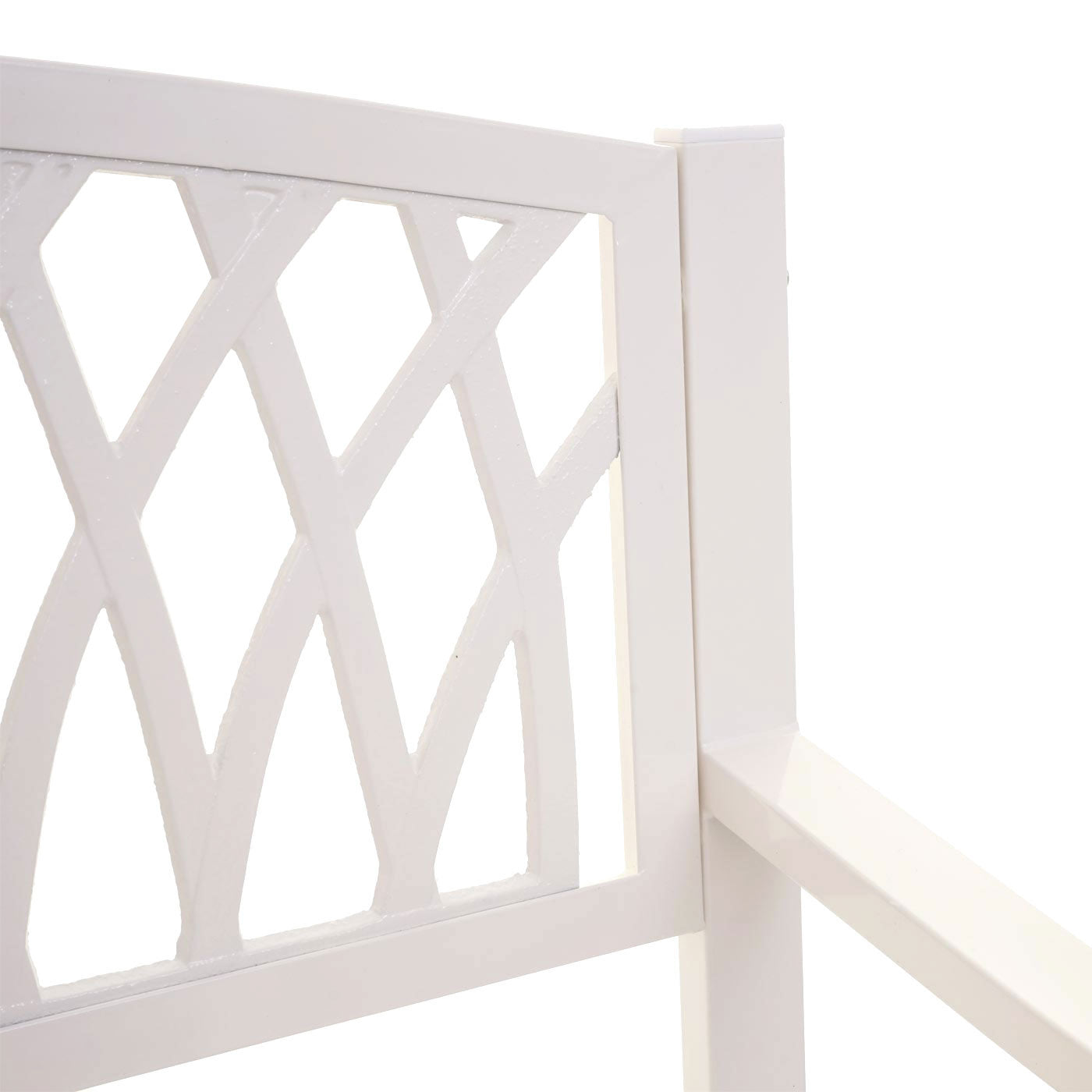 Cosmo Casa - Tuinbank - Parkbank - 2-zits - Gepoedercoat Staal - Wit