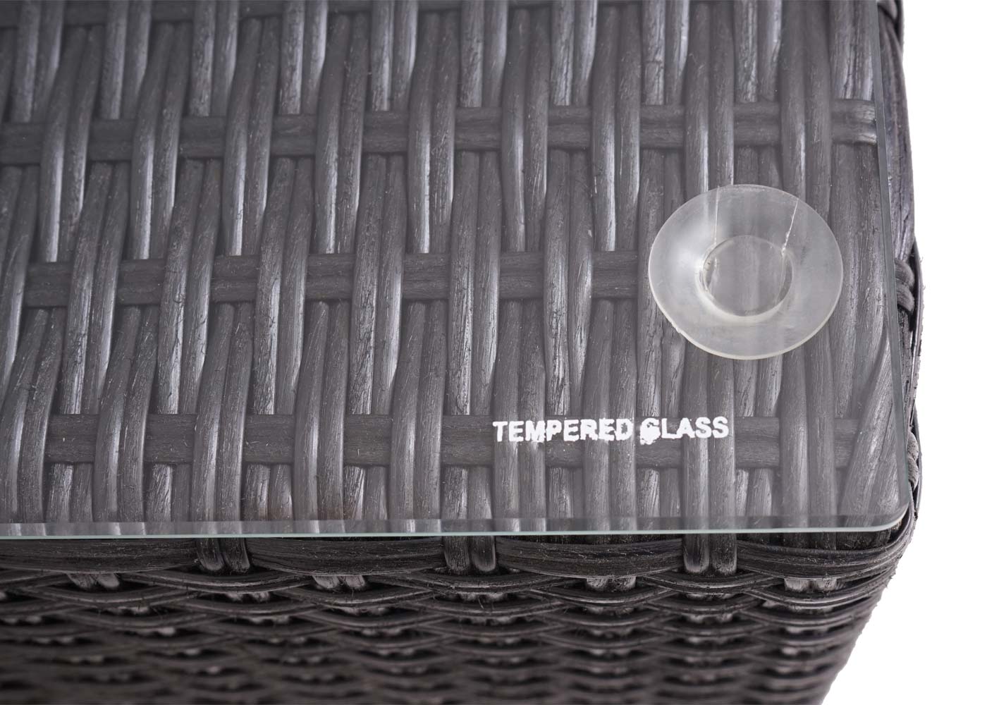 Cosmo Casa - Loungeset - Zonne-eiland met Kussens - Polyrotan - Antraciet Donkergrijs