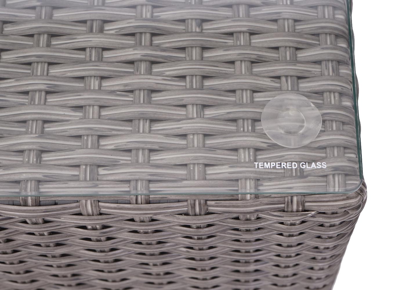 Cosmo Casa - Loungeset - Zonne-eiland met Kussens - Polyrotan - Grijs Antraciet