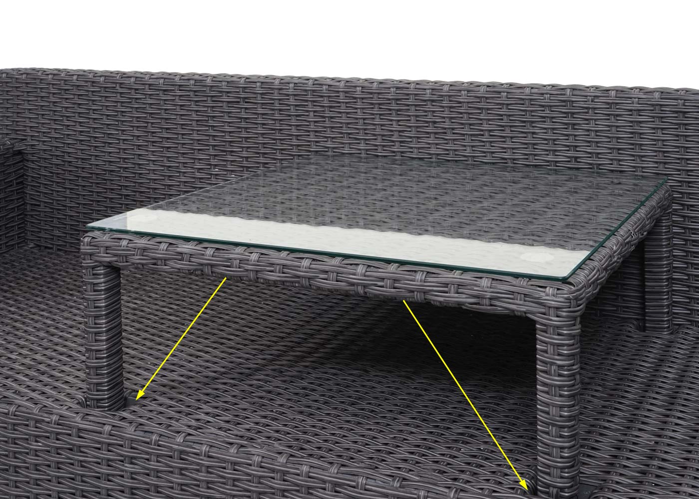 Cosmo Casa - Polyrotan Set - Tuin Loungeset - Zitgroep - Gesponnen Poly Halfrond Rotan - Grijs met Antraciet Kussens