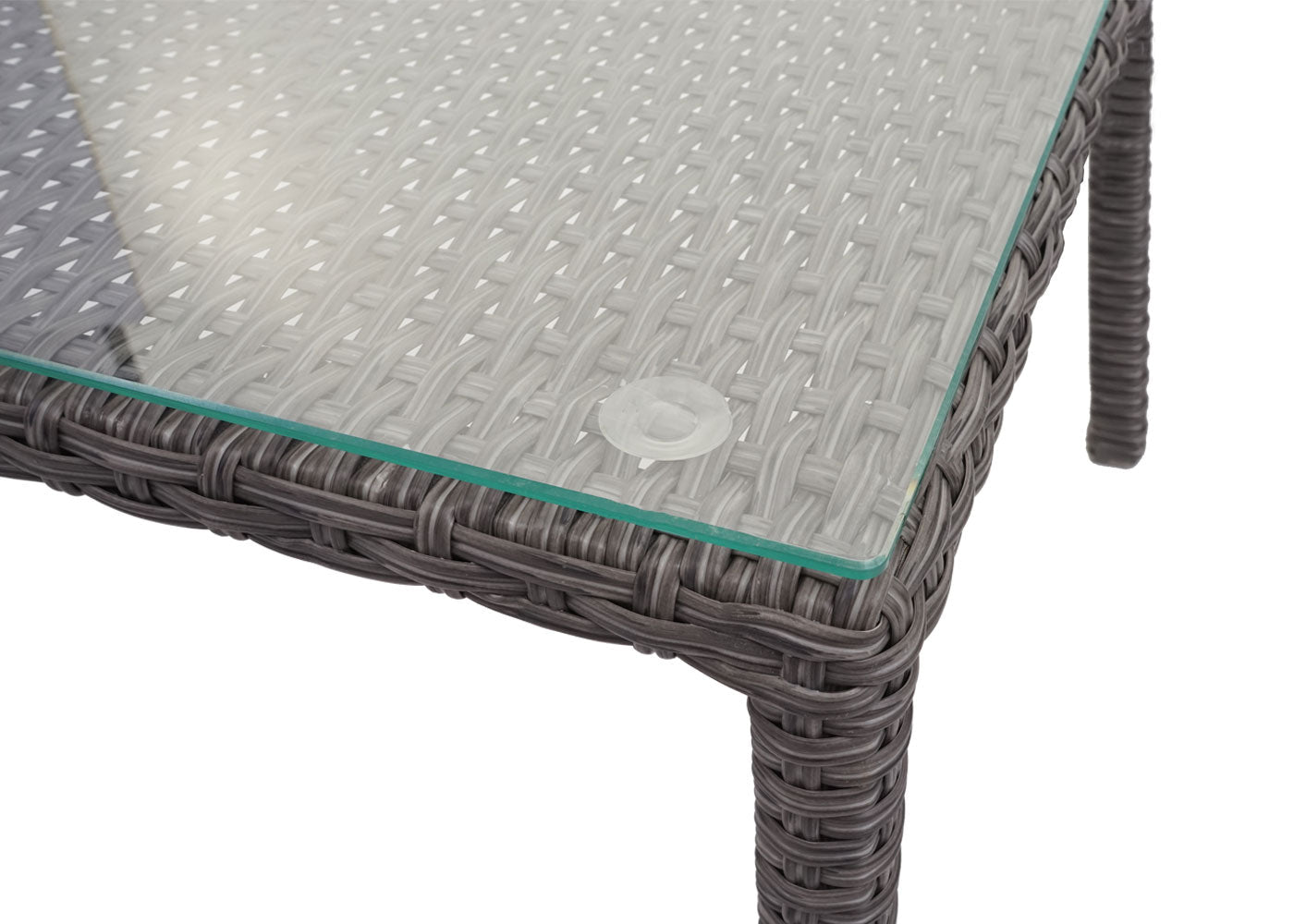 Cosmo Casa - Polyrotan Set - Tuin Loungeset - Zitgroep - Gesponnen Poly Halfrond Rotan - Grijs met Antraciet Kussens