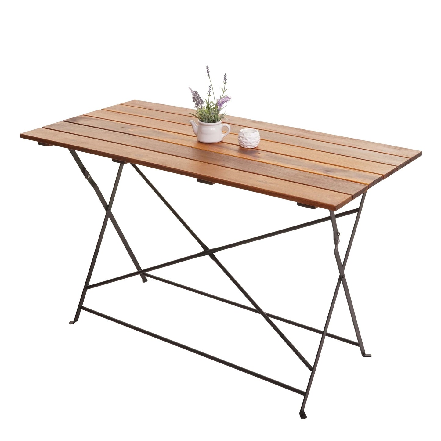 Cosmo Casa - Biertuintafel - Opklapbare tuintafel - Horecakwaliteit acacia - 120x60cm - Bruin
