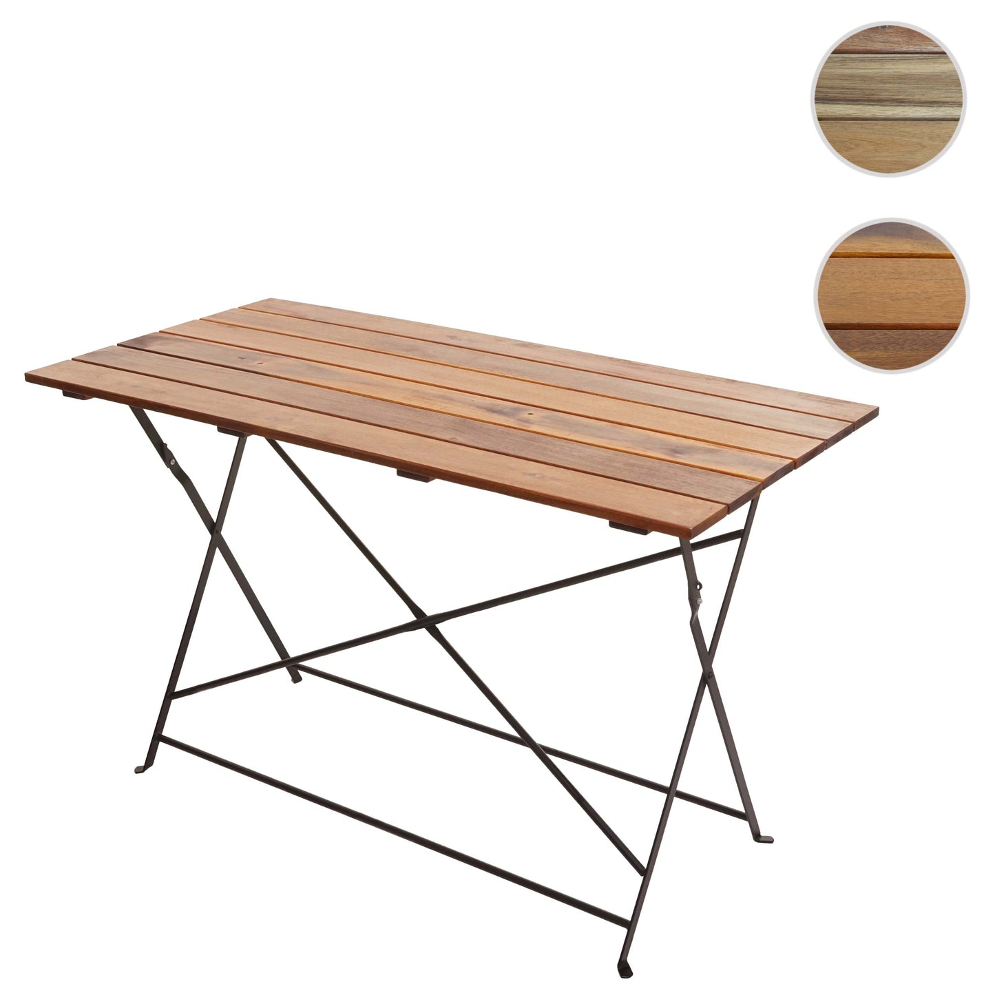 Cosmo Casa - Biertuintafel - Opklapbare tuintafel - Horecakwaliteit acacia - 120x60cm - Bruin