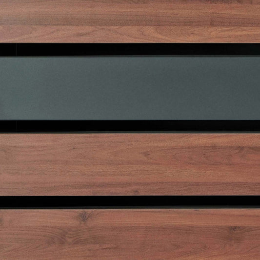 Cosmo Casa - Vuilnisbakbekleding met Plantenbak - Uitbreidbaar - Metaal - Antraciet & Kersenhoutlook - 125×68×80 cm / 31 kg