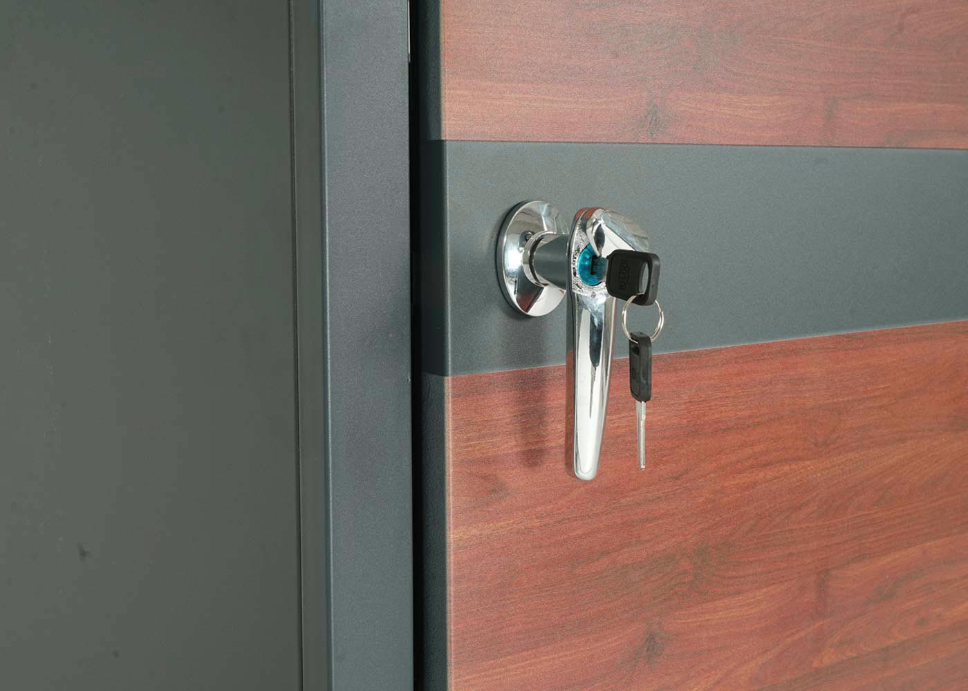 Cosmo Casa - 2 Vuilnisbakkenbekleding met Plantenbak - Uitbreidbaar - Metaal - Antraciet & Kersenhoutlook - Donkerbruin / 59 kg