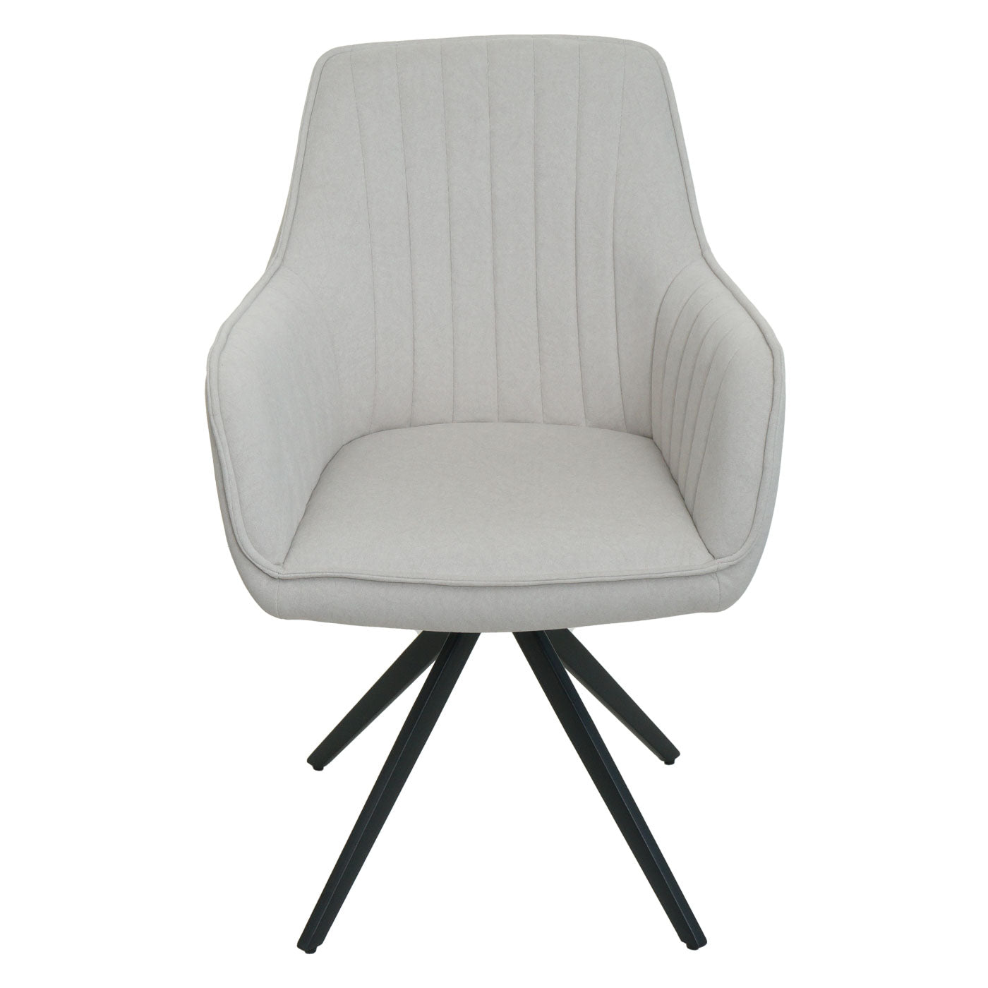 Cosmo Casa - Set van 2 Eetkamerstoelen - Armleuningen - Textiel - Crème-Beige