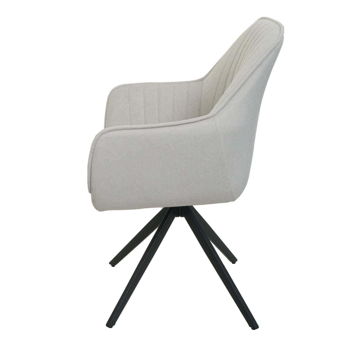 Cosmo Casa - Set van 2 Eetkamerstoelen - Armleuningen - Textiel - Crème-Beige