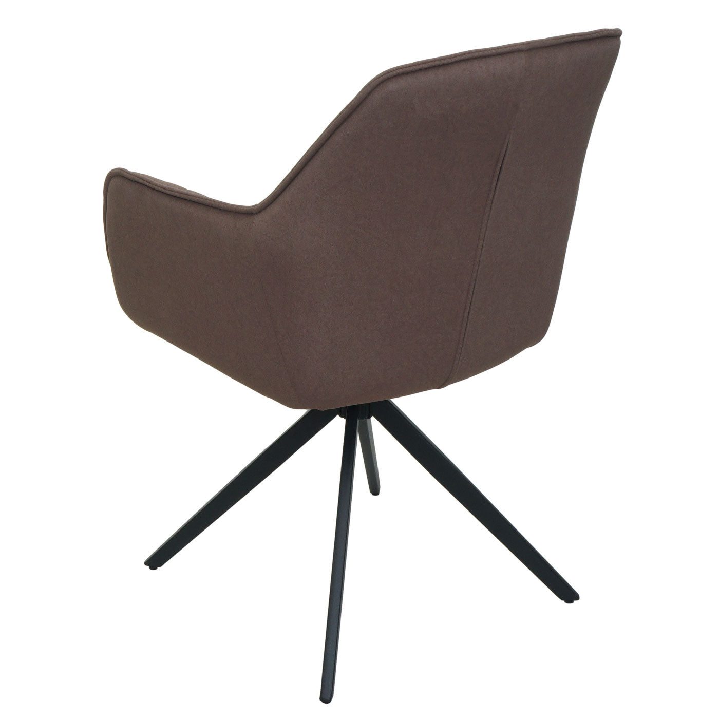 Cosmo Casa - Set van 2 Eetkamerstoelen - Draaibaar - Textiel - Bruin