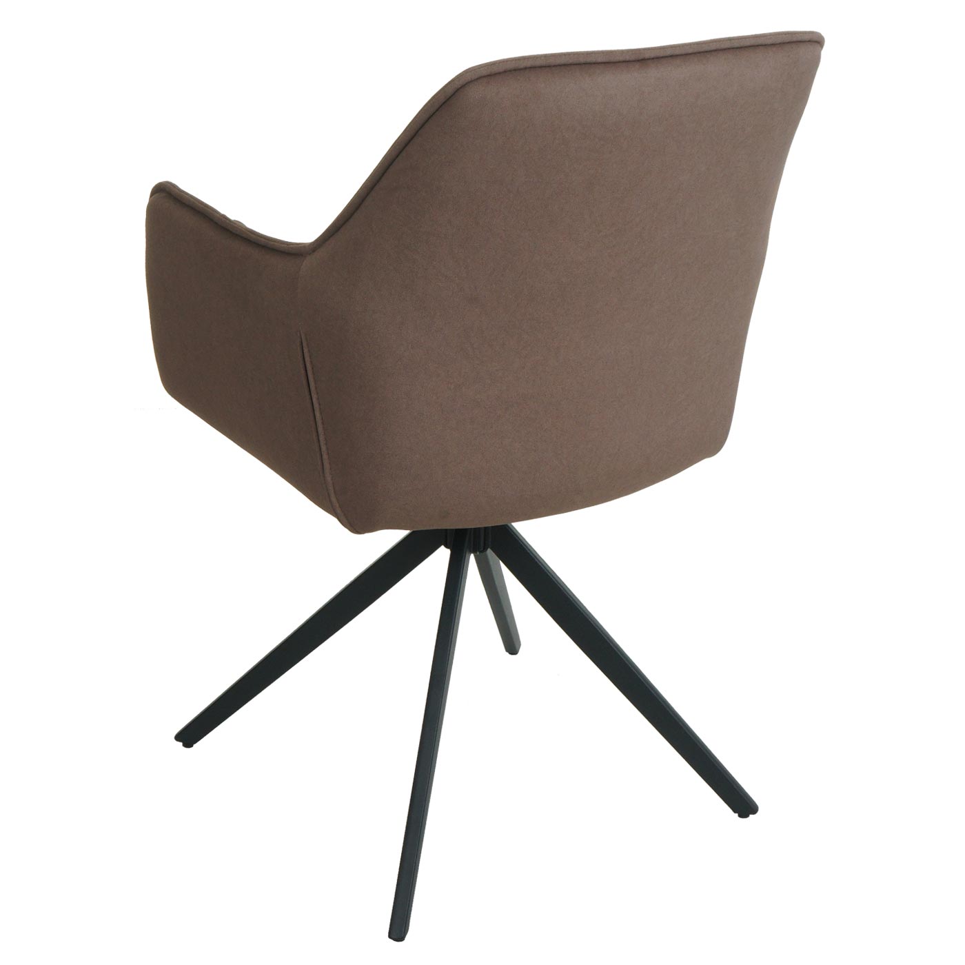 Cosmo Casa - Set van 2 Eetkamerstoelen - Draaibaar - Textiel - Bruin