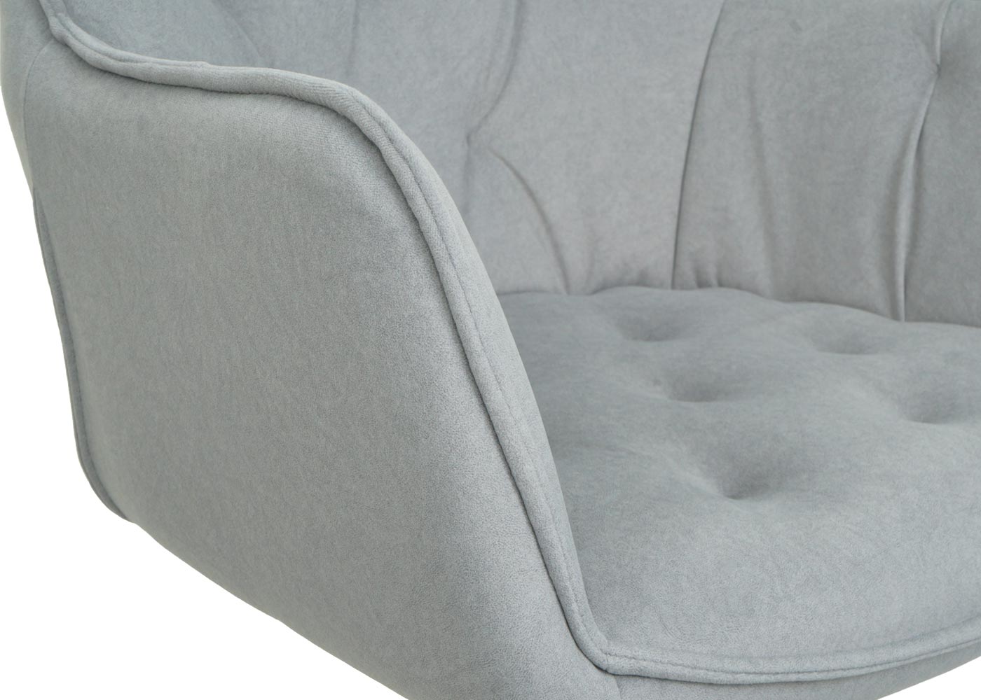 Cosmo Casa - Set van 2 Eetkamerstoelen - Draaibaar - Textiel - Lichtgrijs