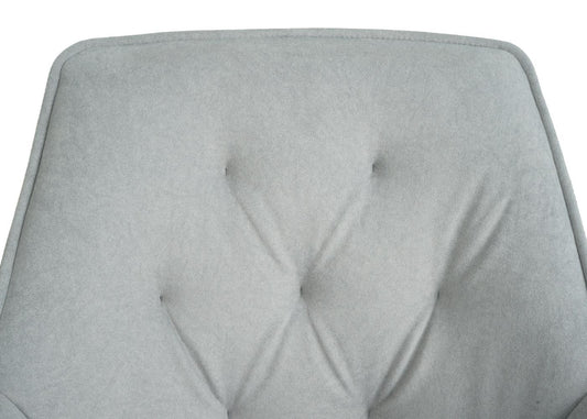 Cosmo Casa - Set van 2 Eetkamerstoelen - Draaibaar - Textiel - Lichtgrijs