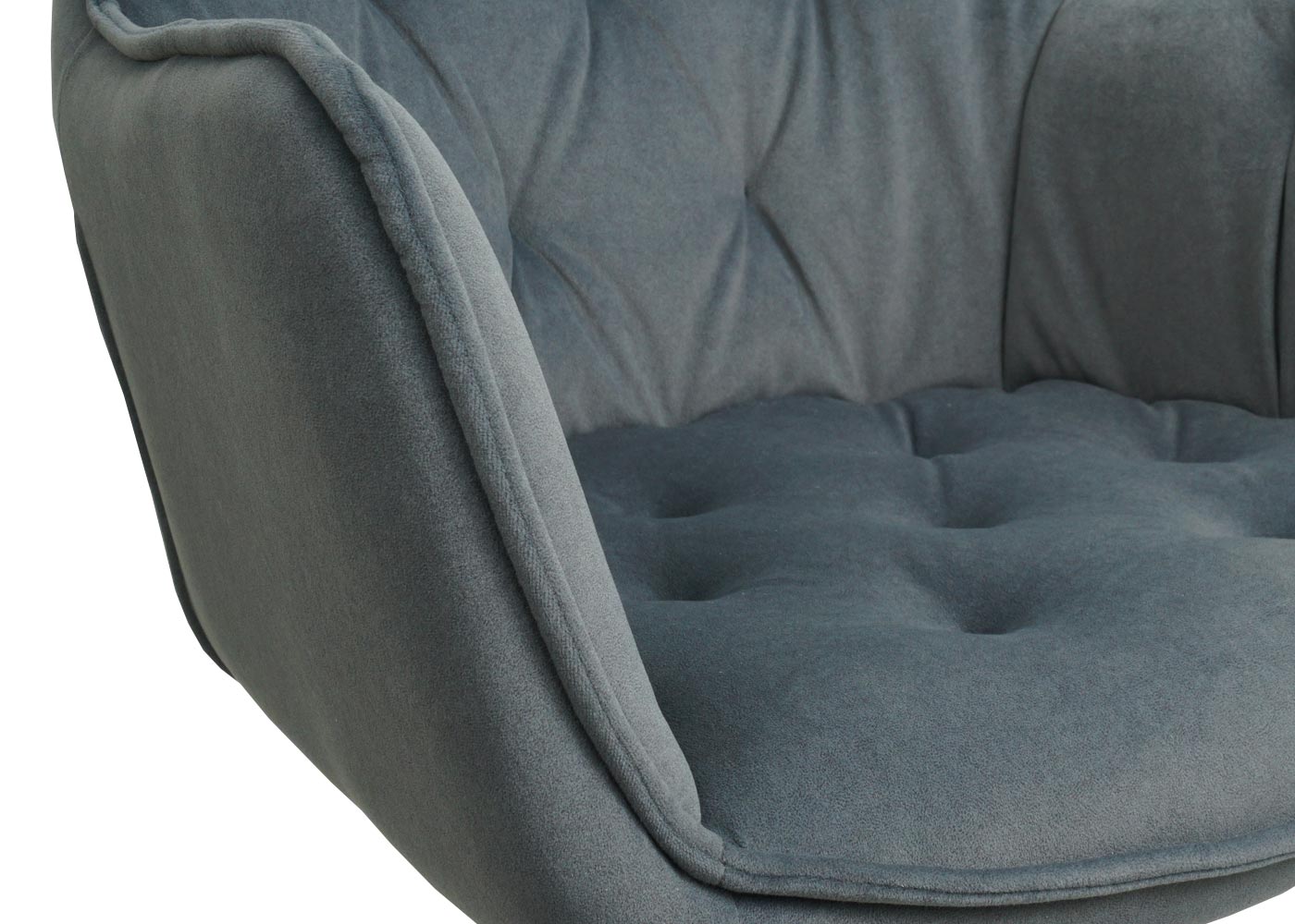 Cosmo Casa - Set van 2 Eetkamerstoelen - Draaibaar - Textiel - Antraciet