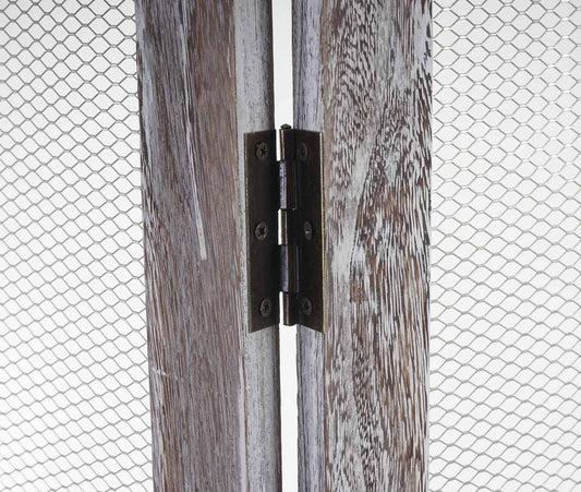 Cosmo Casa - Roomdivider - Met Plantenmanden - Hout - Bruingrijs - 170×180×22 cm