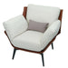 Cosmo Casa - Fauteuil - Relax - Kunstleer & Textiel - Donkerbruin