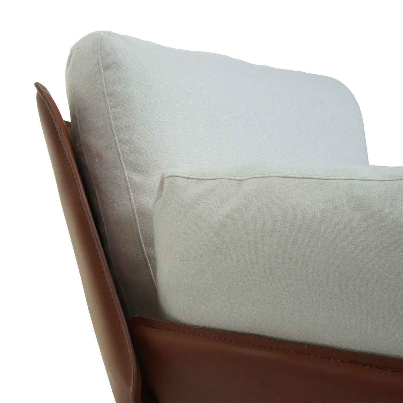 Cosmo Casa - Fauteuil - Relax - Kunstleer & Textiel - Donkerbruin