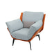 Cosmo Casa - Fauteuil - Relax - Kunstleer & Textiel - Terracotta