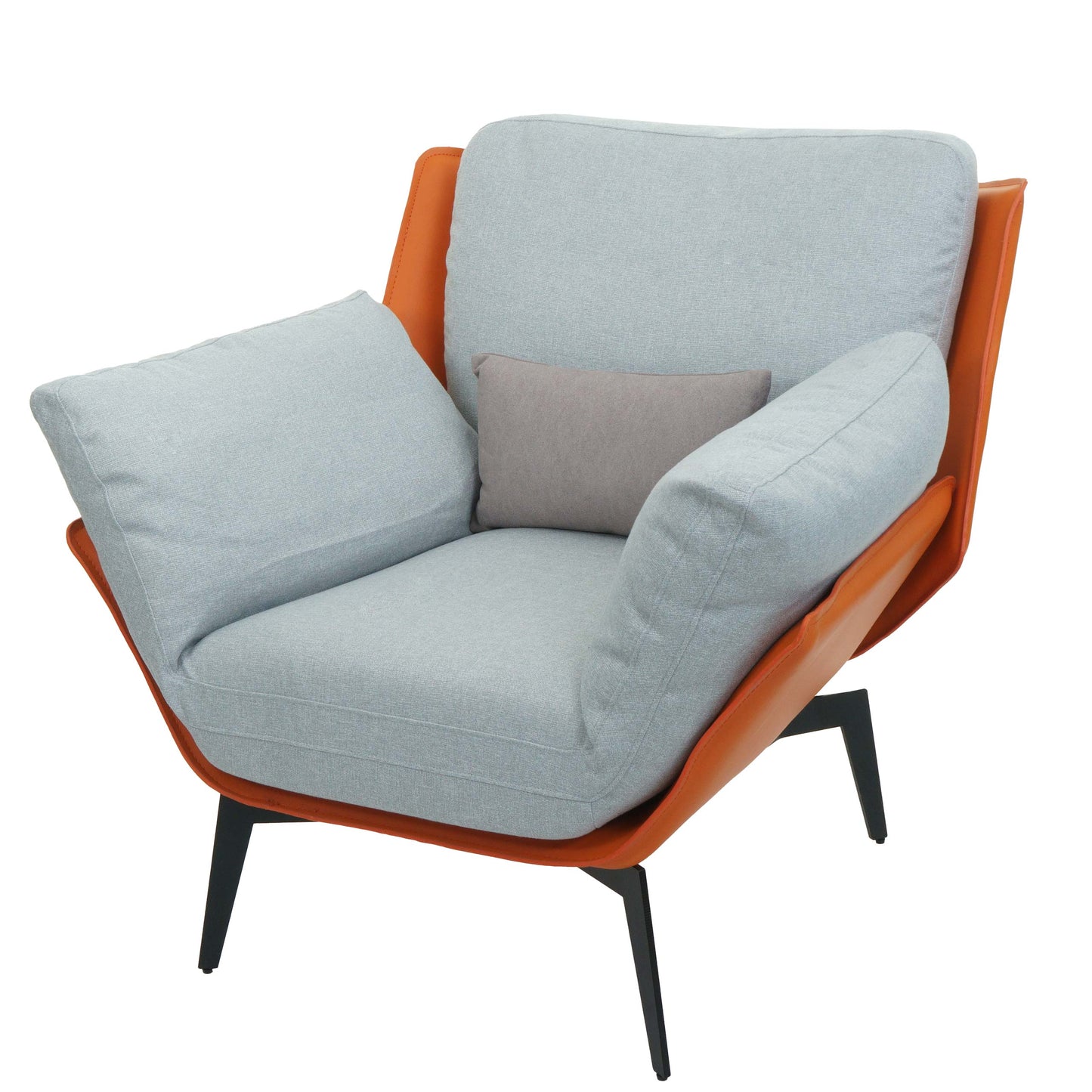 Cosmo Casa - Fauteuil - Relax - Kunstleer & Textiel - Terracotta