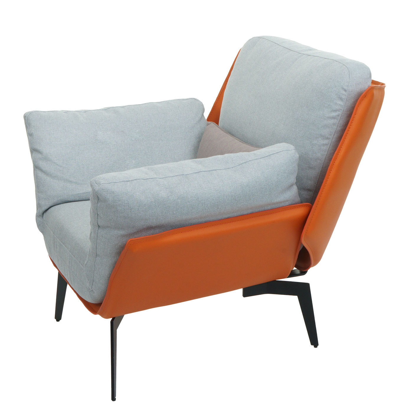 Cosmo Casa - Fauteuil - Relax - Kunstleer & Textiel - Terracotta