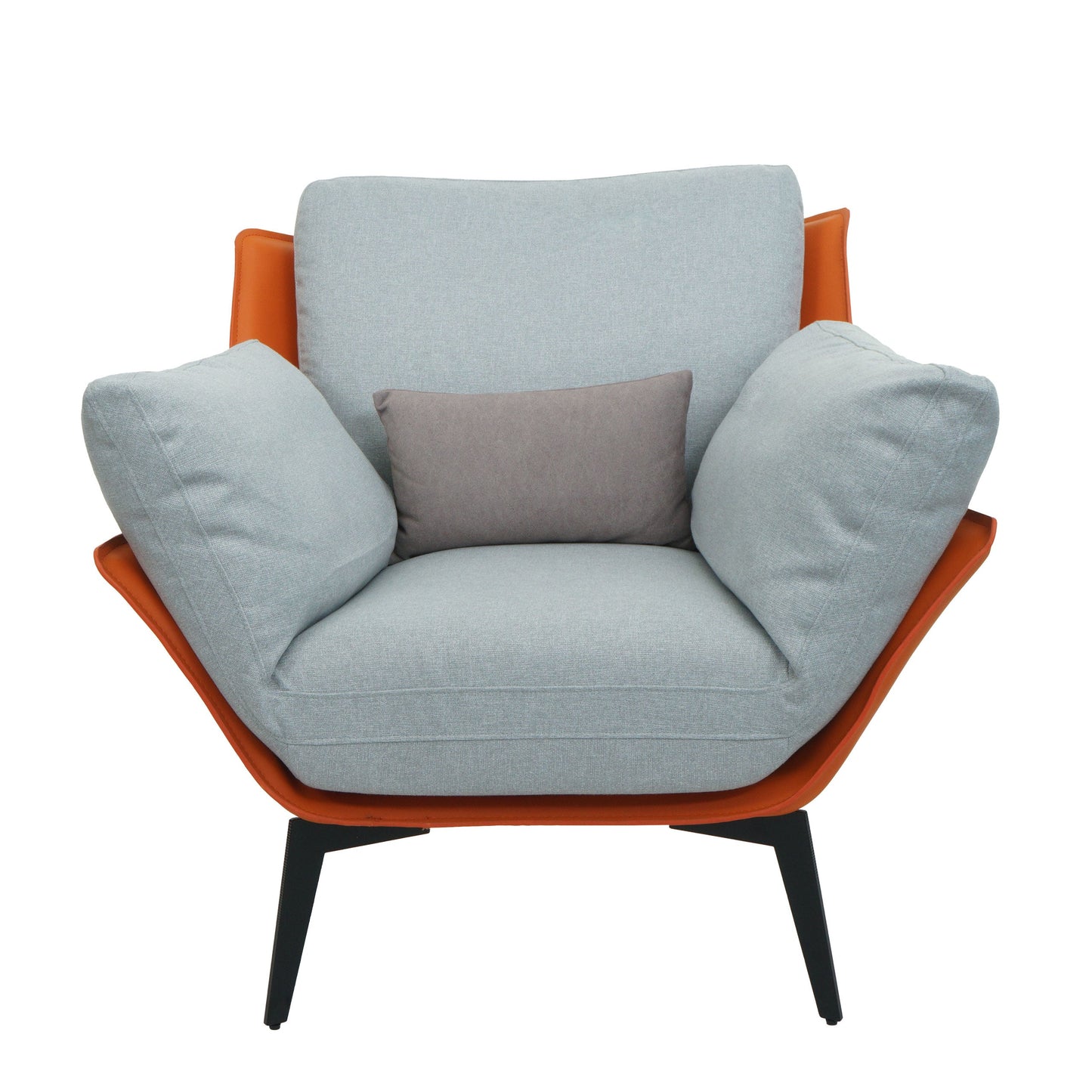 Cosmo Casa - Fauteuil - Relax - Kunstleer & Textiel - Terracotta