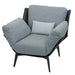 Cosmo Casa - Fauteuil - Relax - Kunstleer & Textiel - Zwart