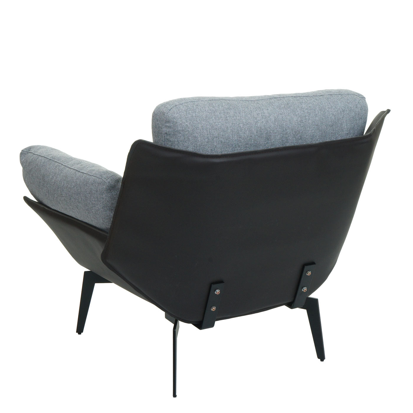 Cosmo Casa - Fauteuil - Relax - Kunstleer & Textiel - Zwart