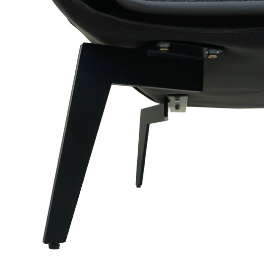 Cosmo Casa - Fauteuil - Relax - Kunstleer & Textiel - Zwart