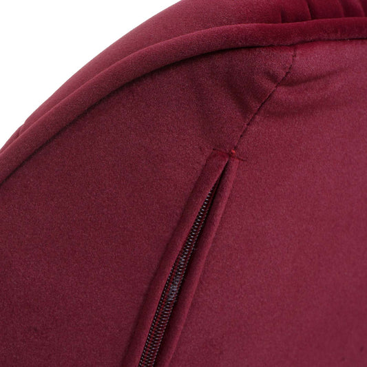 Cosmo Casa - Eetkamerstoel - Stoffen draaistoel met armleuning - Metaal en Stoftextiel - Bordeaux