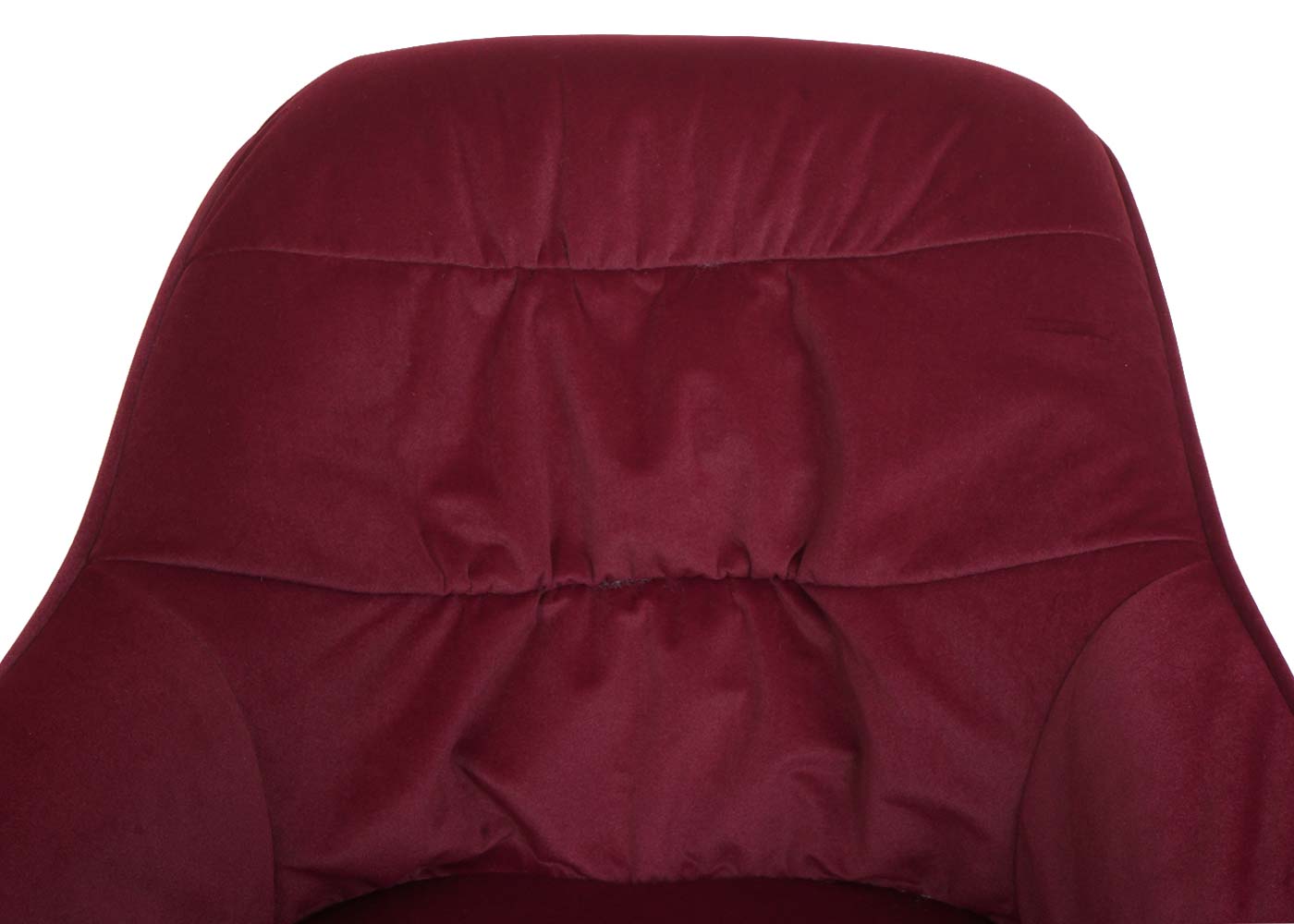 Cosmo Casa - Eetkamerstoel - Stoffen draaistoel met armleuning - Metaal en Stoftextiel - Bordeaux