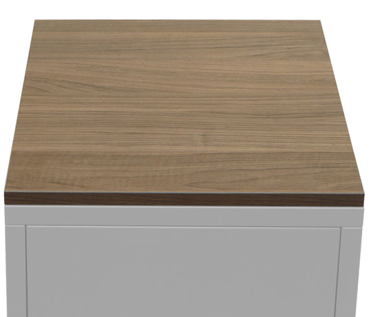 Cosmo Casa - Nachtkastje - Bijzettafel - Metaal - Wit - 63×40×40 cm