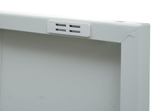 Cosmo Casa - Nachtkastje - Bijzettafel - Metaal - Wit - 63×40×40 cm