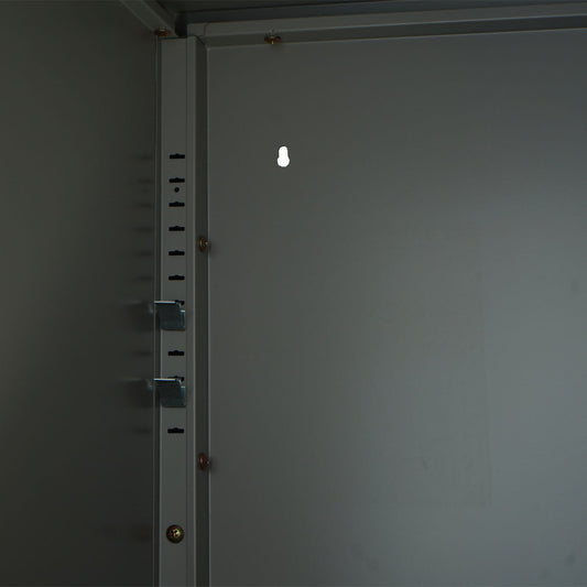 Cosmo Casa - Nachtkastje - Bijzettafel - Metaal - Grijs - 63×40×40 cm