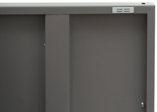 Cosmo Casa - Nachtkastje - Bijzettafel - Metaal - Grijs - 63×40×40 cm