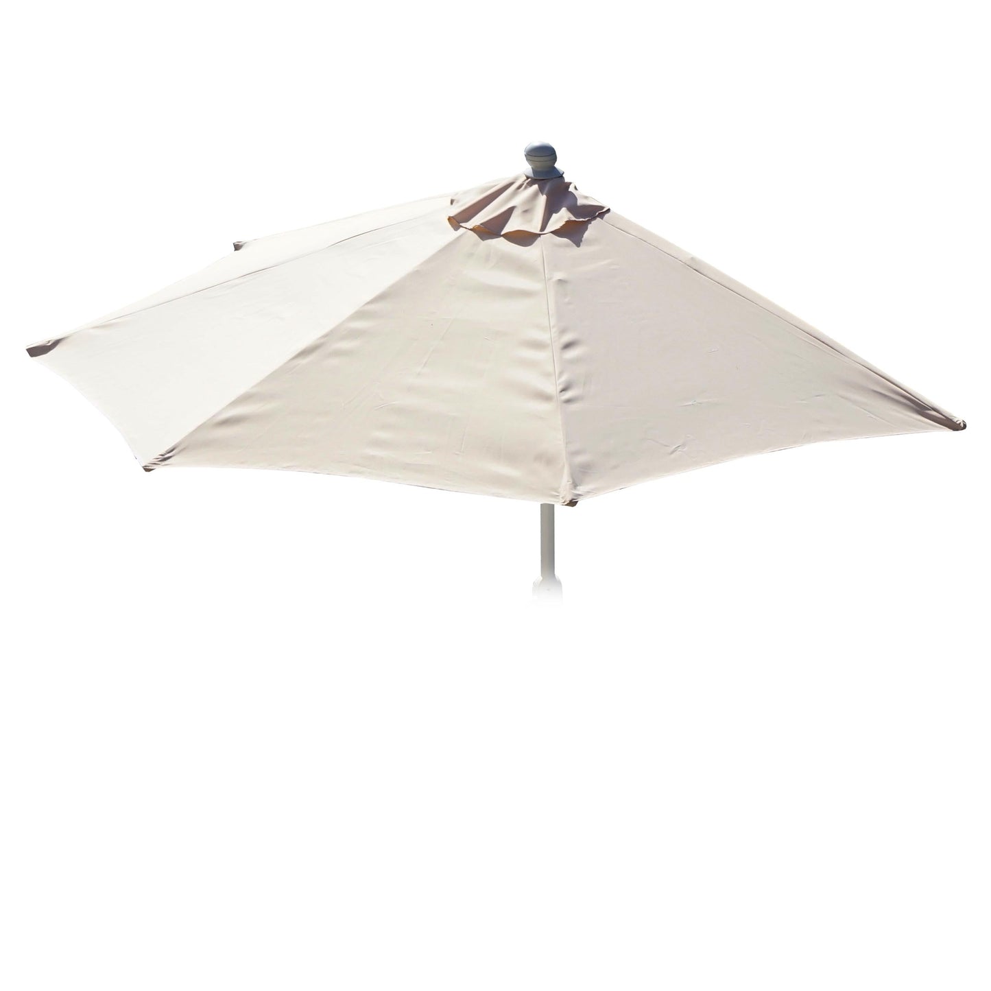 Cosmo Casa - Vervangende Hoes voor Halfronde Parasol - Stoftextiel - UV 50 - Crèmewit - Ø 270 cm / 3 kg