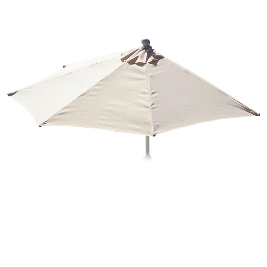 Cosmo Casa - Vervangende Hoes voor Halfronde Parasol - Stoftextiel - UV 50 - Crèmewit - Ø 270 cm / 3 kg