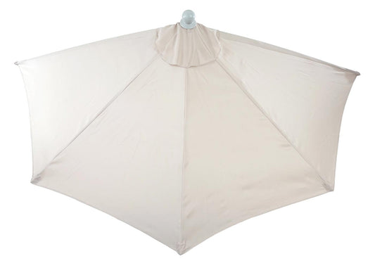 Cosmo Casa - Vervangende Hoes voor Halfronde Parasol - Stoftextiel - UV 50 - Crèmewit - Ø 270 cm / 3 kg