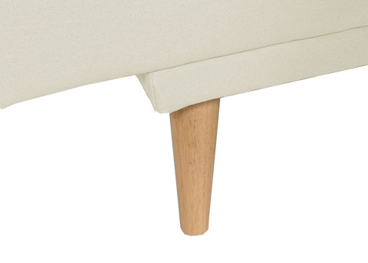 Cosmo Casa - Slaapbank - Logeerbed met Slaapfunctie 180x110cm - Textiel - Crème